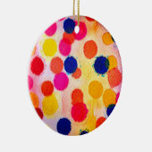 Polka dots Regenbogenwasserklon Keramik Ornament (Rechts)