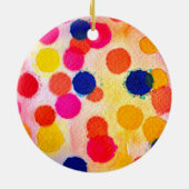 Polka dots Regenbogenwasserklon Keramik Ornament (Hinten)
