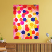 Polka dots Regenbogenwasserklon Leinwanddruck (Insitu (Wohnzimmer))