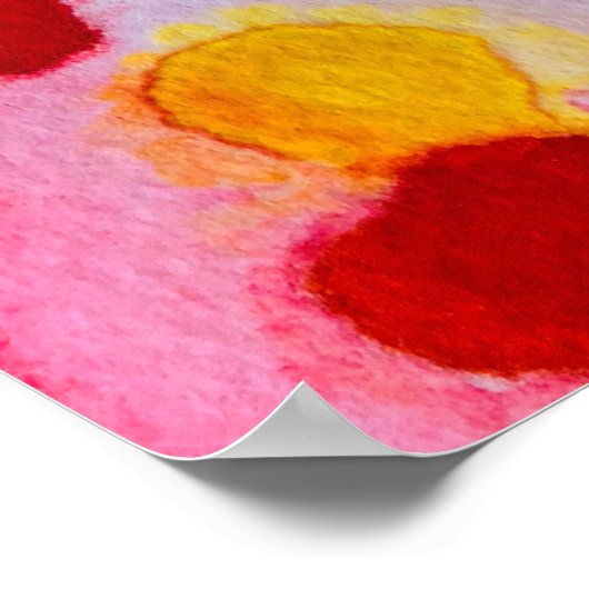 Polka dots Regenbogenwasserklon Poster (Ecke)