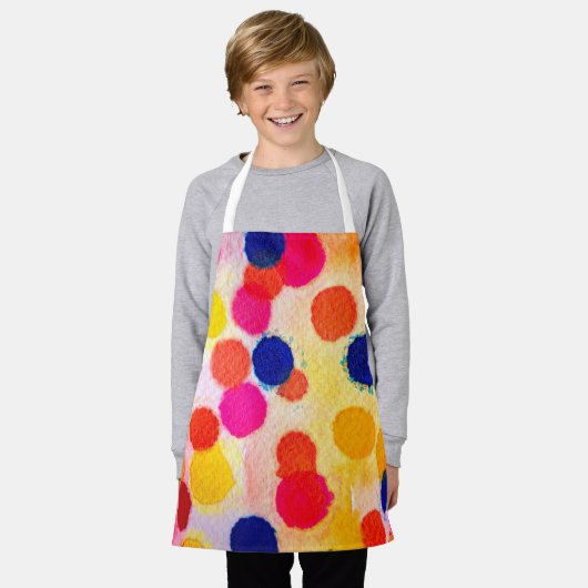 Polka dots Regenbogenwasserklon Schürze (Getragen)