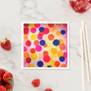 Polka dots Regenbogenwasserklon Serviette