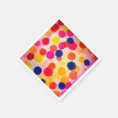 Polka dots Regenbogenwasserklon Serviette (Ecke)