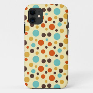 Polka Dots Retro Farben Blau Gelb Rot Case-Mate iPhone Hülle