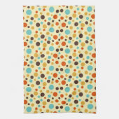 Polka Dots Retro Farben Blau Gelb Rot Küchentuch (Vertikal)