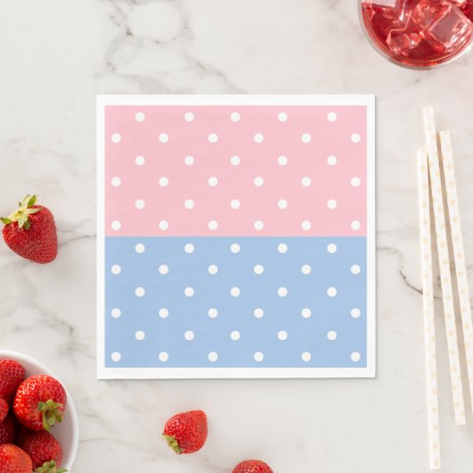 Polka Dots Rosa und Blau Serviette (Beispiel)
