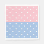 Polka Dots Rosa und Blau Serviette (Vorderseite)