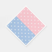Polka Dots Rosa und Blau Serviette (Ecke)