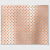 Polka Dots Rose Gold Blush Elegantes Blush Pulver Geschenkpapier (Flach)