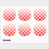 Polka Dots Runder Aufkleber (Blatt)