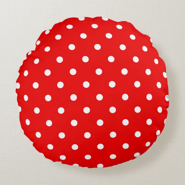 Polka dots rundes kissen (Vorderseite)