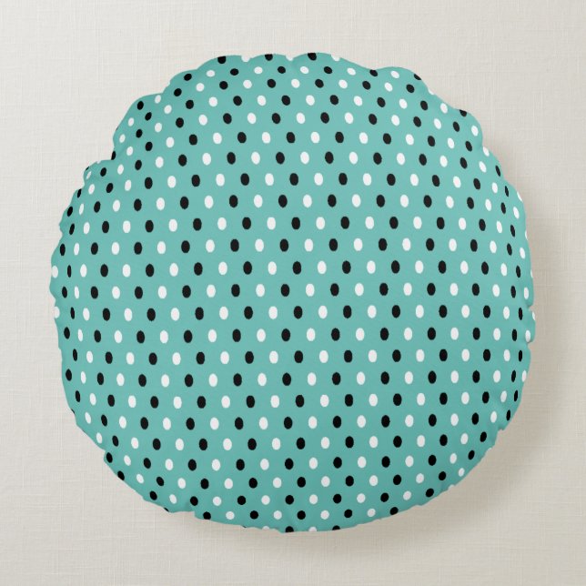 Polka Dots - Rundes Kissen (Vorderseite)