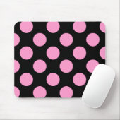Polka-Dots schwarz und rosa Mousepad (Mit Mouse)