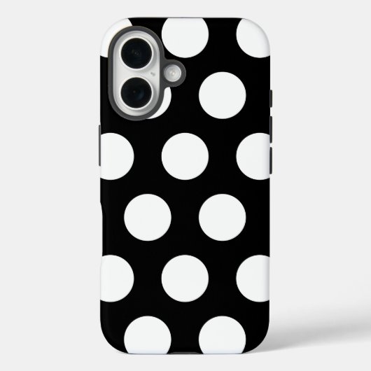 Polka Dots Schwarz und Weiß Case-Mate iPhone Hülle (Rückseite)