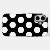 Polka Dots Schwarz und Weiß Case-Mate iPhone Hülle (Rückseite (Horizontal))