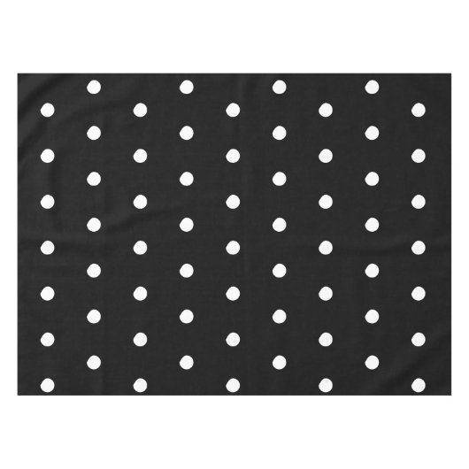 Polka dots Schwarz-Weiß elegante fette Muster Tischdecke (Vorderseite (Horizontal))
