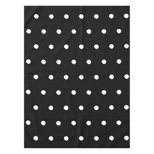 Polka dots Schwarz-Weiß elegante fette Muster Tischdecke (Vorderseite)