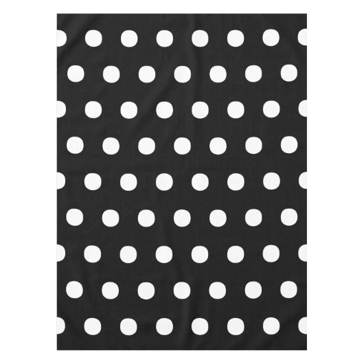 Polka dots Schwarz-Weiß elegante große kühn Tischdecke (Vorderseite)