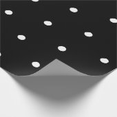 Polka dots Schwarz-Weiß fett Muster elegant Geschenkpapier (Ecke)