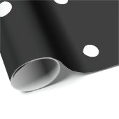Polka dots Schwarz-Weiß fett Muster elegant Geschenkpapier (Rolleneckpunkt)