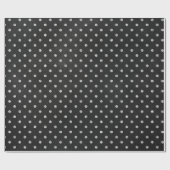 Polka Dots Schwarz-weiß Lines Chalkboard Lines Geschenkpapier (Flach)