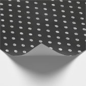 Polka Dots Schwarz-weiß Lines Chalkboard Lines Geschenkpapier (Ecke)