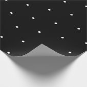 Polka dots Schwarz-Weiß-Muster elegant Geschenkpapier (Ecke)