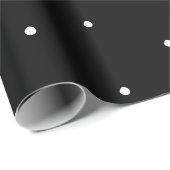 Polka dots Schwarz-Weiß-Muster elegant Geschenkpapier (Rolleneckpunkt)
