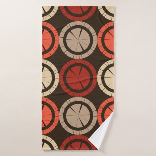 Polka dots seamless pattern. Mosaic of ethnic figu Badehandtuch (Badehandtuch)