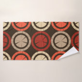 Polka dots seamless pattern. Mosaic of ethnic figu Badehandtuch (Badehandtuch)