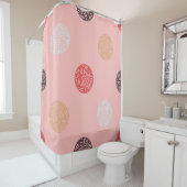 Polka dots seamless pattern. Mosaic of ethnic figu Duschvorhang (Beispiel)