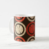 Polka dots seamless pattern. Mosaic of ethnic figu Kaffeetasse (Vorderseite Links)
