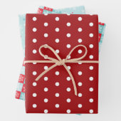 Polka Dots & Snowflakes Geschenkpapier Set (Beispiel)