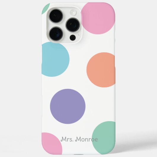 Polka Dots Soft Pink Green Blue Lila Orange Chic Case-Mate iPhone Hülle (Rückseite)