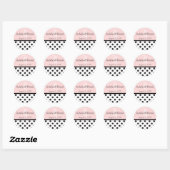 Polka Dots Stickers Monogramme gibt Siegel (Blatt)