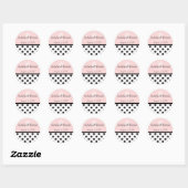 Polka Dots Stickers Monogramme gibt Siegel (Blatt)