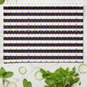 Polka dots Streifen geometrische Formen Muster Kun Geschirrtuch (Gefaltet)