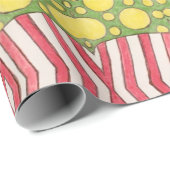 Polka Dots, Streifen, Karo, rot, gelb grün Geschenkpapier (Rolleneckpunkt)