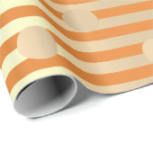Polka Dots Stripes Champaigne Gold Cornwall Orange Geschenkpapier (Rolleneckpunkt)