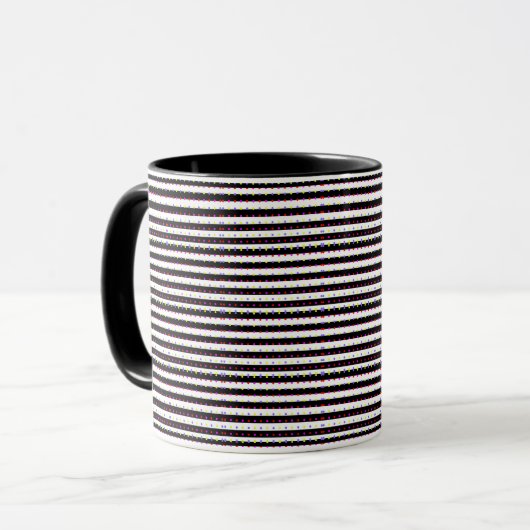 polka dots stripes geometric shapes pattern art tasse (Vorderseite Links)