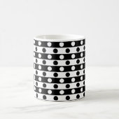 Polka Dots & Stripes Muster - Schwarz & Weiß Kaffeetasse (Mittel)