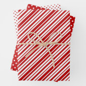 Polka Dots & Stripes Weihnachten Geschenkpapier Set (Beispiel)