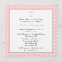 Polka Dots Taufen Einladungen