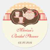 Polka Dots Tea Pot Sticker (Vorderseite)