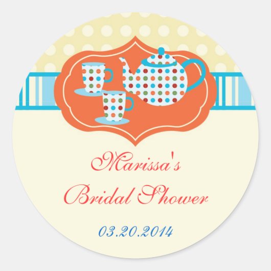 Polka Dots Tea Pot Sticker (Vorderseite)