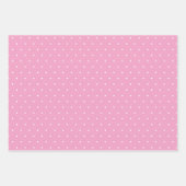 Polka Dots Three Pinks Wrapping Paper Sheets Geschenkpapier Set (Vorderseite 3)