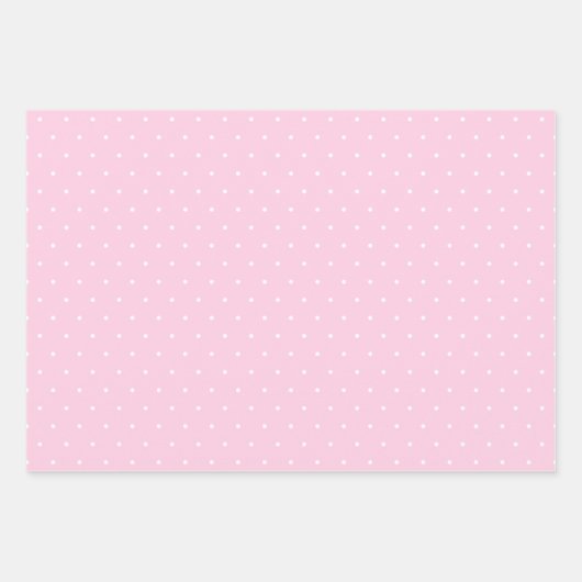 Polka Dots Three Pinks Wrapping Paper Sheets Geschenkpapier Set (Vorderseite 2)