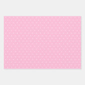 Polka Dots Three Pinks Wrapping Paper Sheets Geschenkpapier Set (Vorderseite)