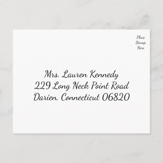 Polka Dots UAWG Black and White Wedding / Party Einladungspostkarte (Rückseite)