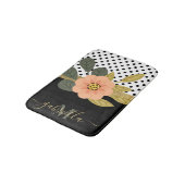 Polka Dots und Floral Badematte (Schrägansicht)